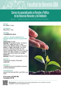 Flyer-Modulo-II. Especialización en Derecho y Política de los Recursos Naturales y del Ambiente. UBA